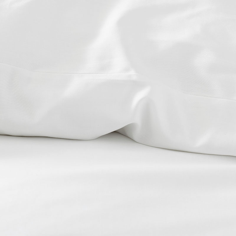 Classic Smooth Sateen Solid Fitted Bed Sheet - White, Full