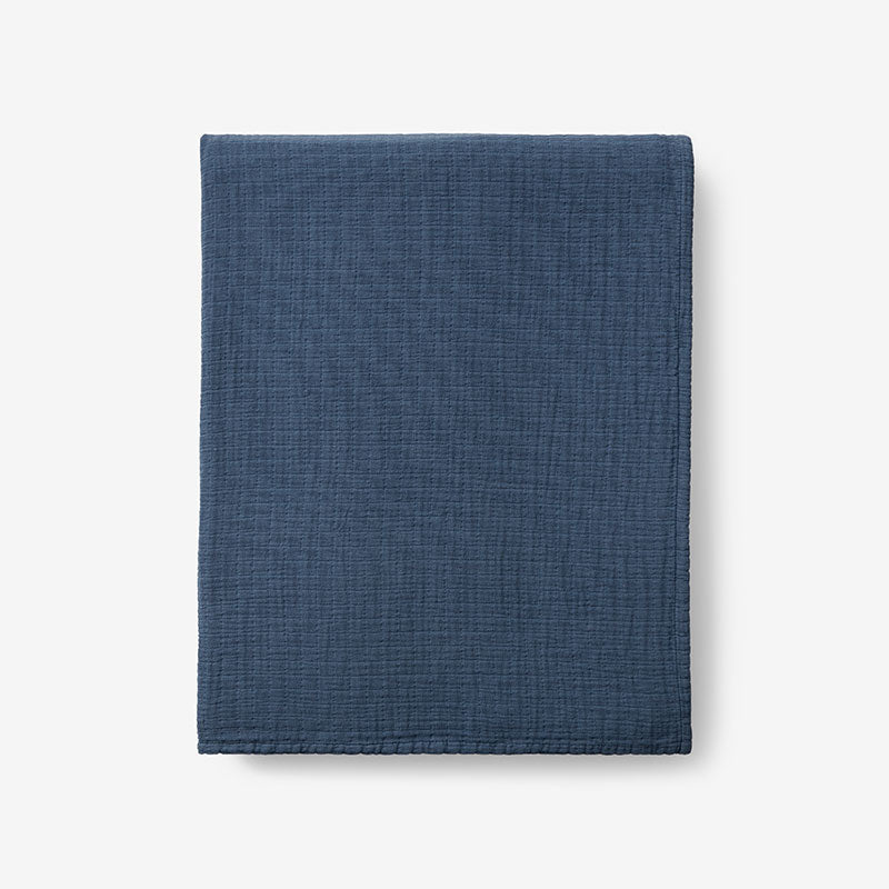 Gossamer Cotton Throw - Sapphire