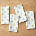 Garden Floral Cotton Napkins, Set of 4 - Gardenia Mist