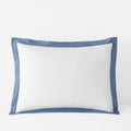 Solid Border Classic Cool Cotton Percale Sham - Slate Blue, Standard
