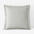 Classic Stripes and Plaids Cool Yarn-Dyed Cotton Percale Sham - Stripe Green, Euro