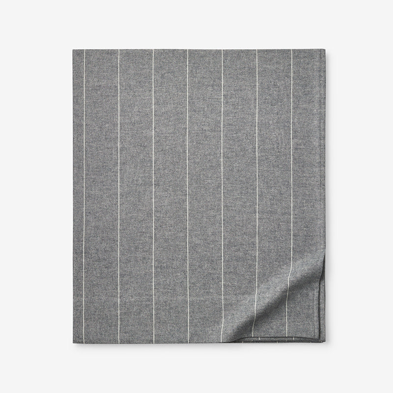 Bromley Premium Ultra-Cozy Cotton Flannel Flat Bed Sheet - Smoke, Queen