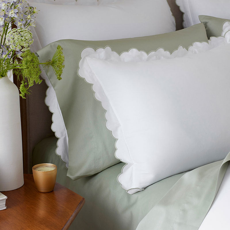 Classic Smooth Sateen Solid Fitted Bed Sheet - Light Sage, Full