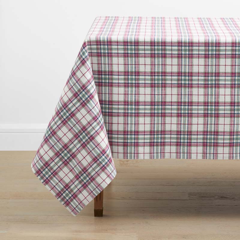 Classic Plaids Yarn-Dyed Tablecloth - Red Multi, 70 in. x 120 in.