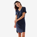 Pima Cotton Nightgown - Navy, L