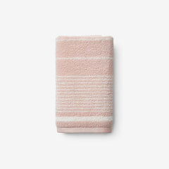 Plush Spa Stripe Hand Towel - Light Rose Quartz