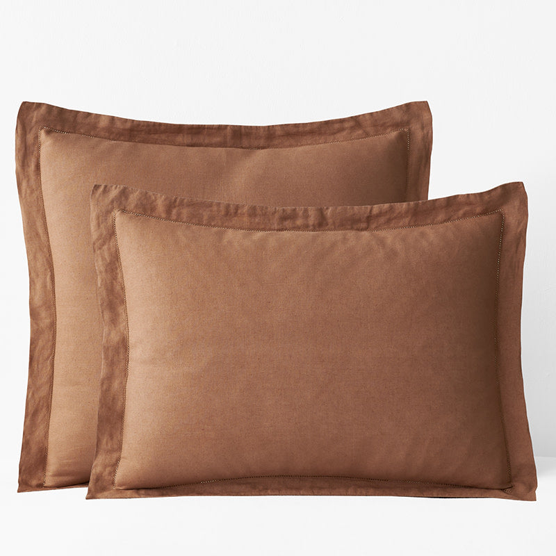 Premium Breathable Relaxed Linen Sham - Clay, King
