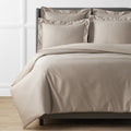 Premium Smooth Supima® Cotton Wrinkle-Free Sateen Duvet Cover - Light Birch, Full/Queen