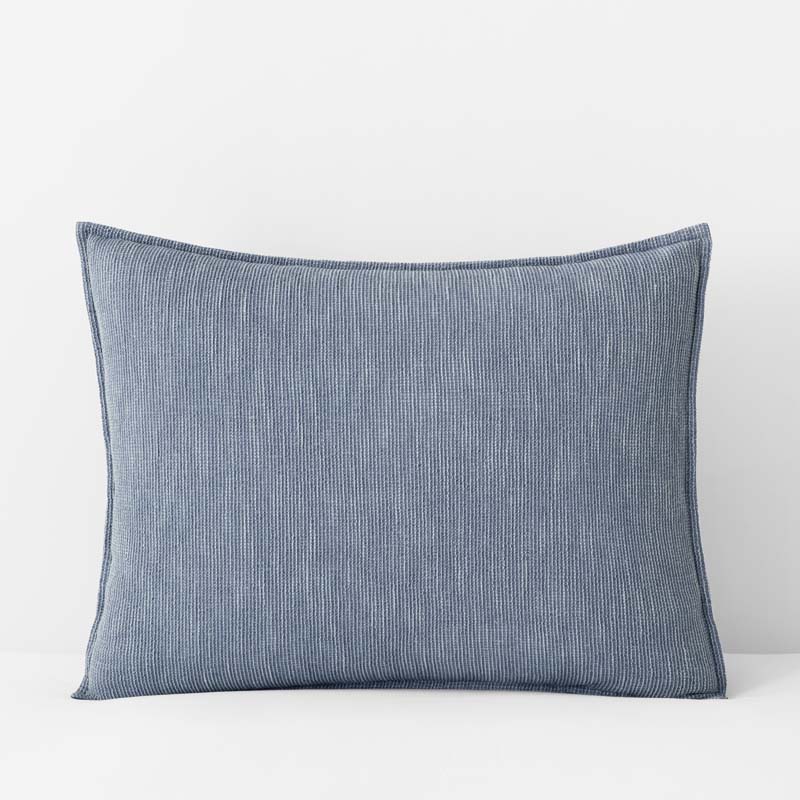 Mini Waffle Sham - Denim Blue, Standard
