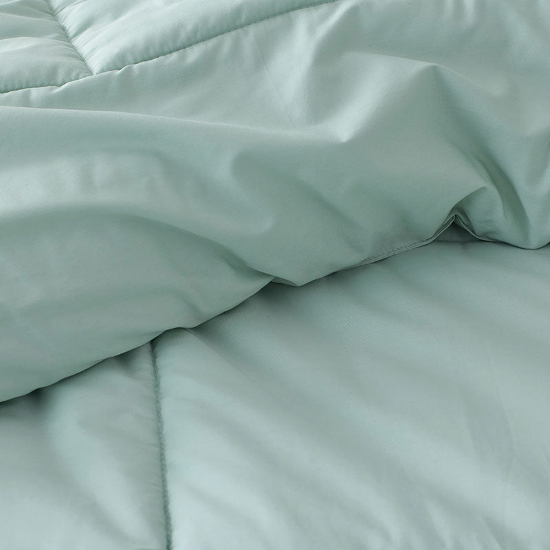 Classic Cool Cotton Percale Comforter - Sea Mist, Full