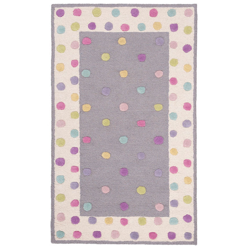 Dotted Stripe Hand Tufted Wool Rug - Gray Multi, 5' x 8'