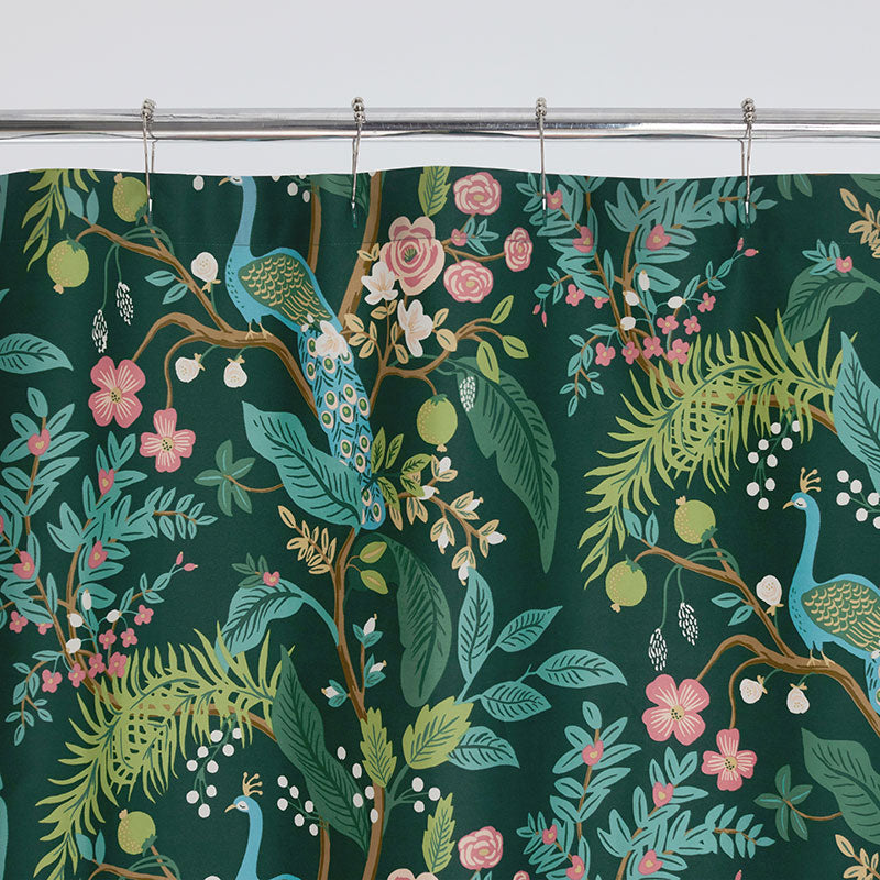 Peacock Classic Smooth Sateen Shower Curtain - Evergreen