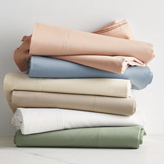 Classic Smooth Rayon Made From Bamboo Sateen Solid Flat Bed Sheets - White, Twin
