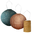 Soji™ Stella Earth Tones Solar Lantern, Set of 3 - Earth
