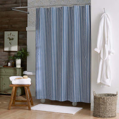 Mini-Prints Garment Washed Cotton Percale Shower Curtain - Milos