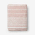 Plush Spa Stripe Bath Towel - Light Rose Quartz