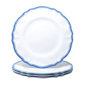 Maison Melamine Dinner Plates, Set of 4 - White/Blue