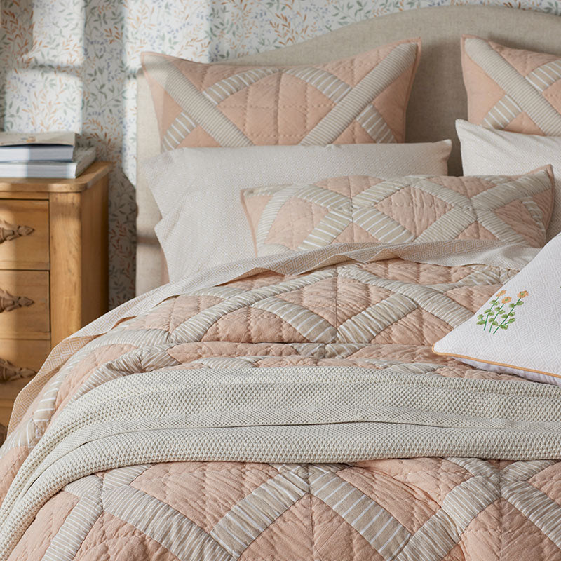 Bahati Quilted Sham - Coral Multi, Euro