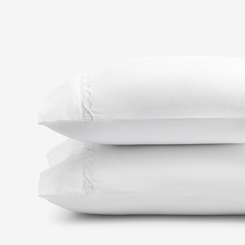 Marcella Premium Smooth Egyptian Cotton Sateen Pillowcase Set - White, King