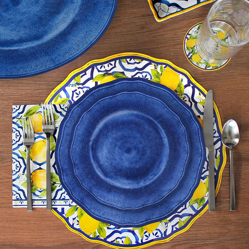 Campania Melamine Salad Plates, Set of 4 - Blue