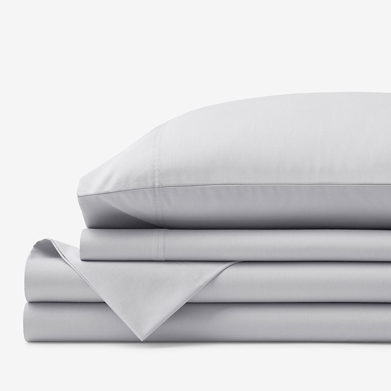 Classic Smooth Wrinkle-Free Sateen Bed Sheet Set - Gray Mist, Full