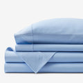 T-Shirt Soft Jersey Knit Bed Sheet Set - Cloud Blue, Queen