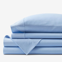 T-Shirt Soft Jersey Knit Bed Sheet Set - Cloud Blue, Full