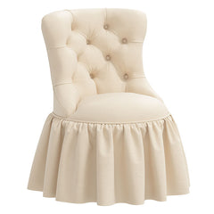 Velvet Ruffle Chair - Pearl