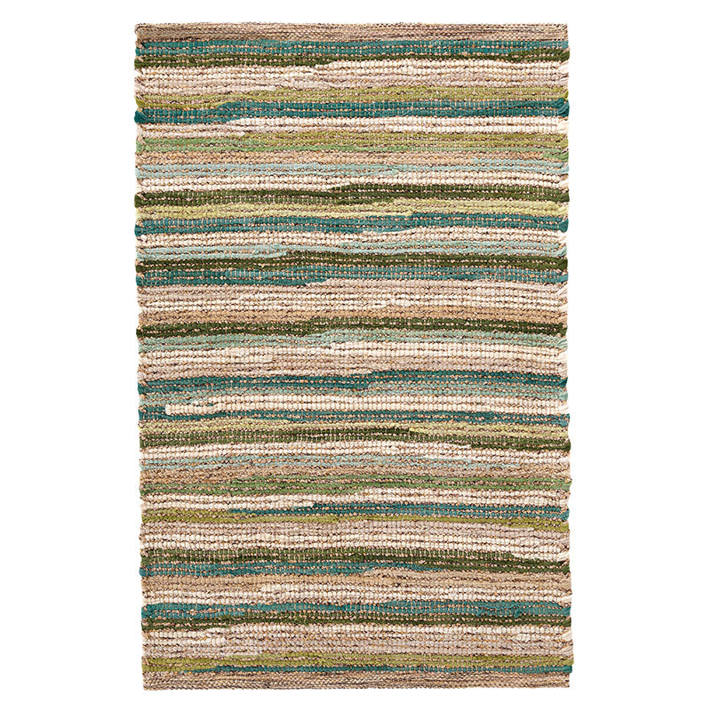 Francisco Green Handwoven Cotton Rug - Green, 5' x 8'