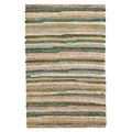 Francisco Green Handwoven Cotton Rug - Green, 3' x 5'