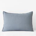 Premium Breathable Washed Linen Solid Sham - Dusty Blue, King