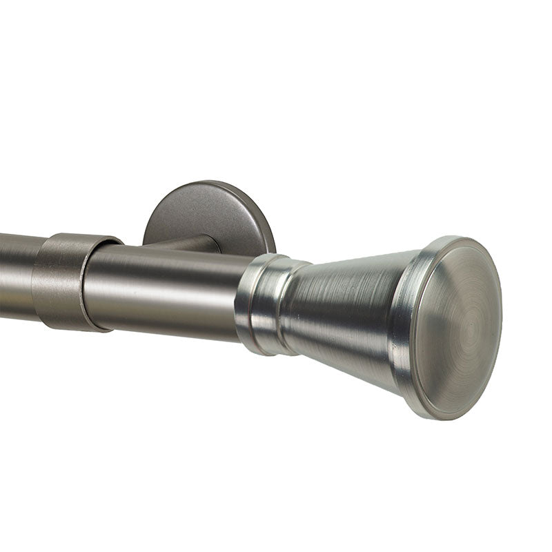 Taper Finial and 1" diameter Rod Set - Stainless Steel, 48"