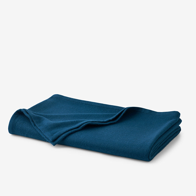 Luxe Lambswool Blanket - Teal, Twin/Twin XL