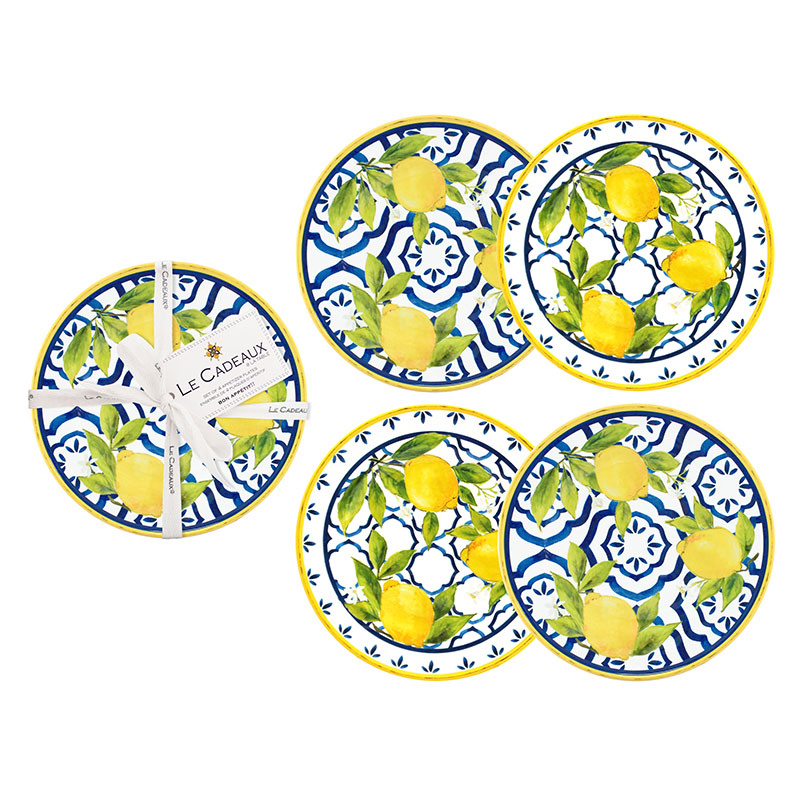 Palermo Melamine Appetizer Plates, Set of 4