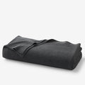 Classic All Season Breathable Cotton Knit Blanket - Dark Gray, Full/Queen