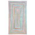 Garden Stripe Reversible Braided Cotton Rug - Blue, 8' x 10'