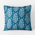 Nawab Floral Premium Smooth Sateen Reversible Sham - Blue Multi, Euro
