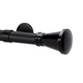 Taper Finial and 1" diameter Rod Set - Black, 120"