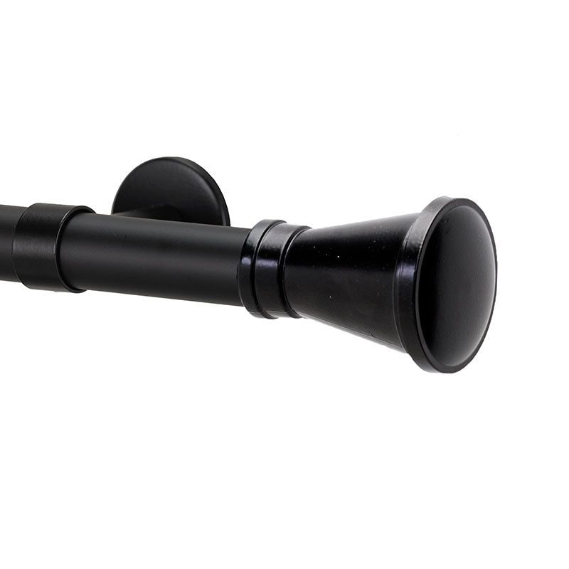 Taper Finial and 1" diameter Rod Set - Black, 48"