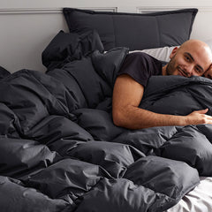 Quilted Sham - Charcoal Gray, Standard