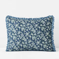 Suhana Reversible Ruffle Quilted Sham - Blue, King
