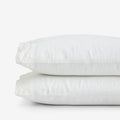 Premium Breathable Washed Linen Solid Pillowcase Set - White, Standard