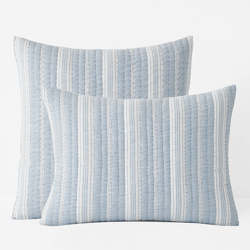 Stripe Quilted Sham - Balanced Stripe, Standard