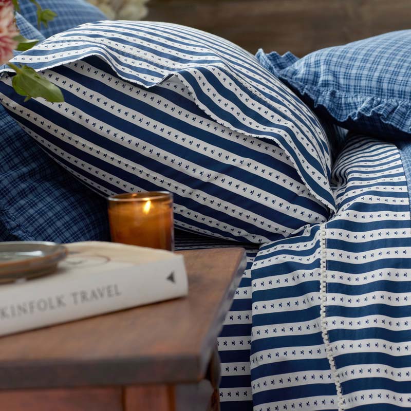 Mini-Prints Garment Washed Cotton Percale Pillowcase Set - Milos, Standard