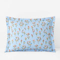 Blossoms and Stripes Classic Cool Cotton Percale Sham - Garden Poppies, King