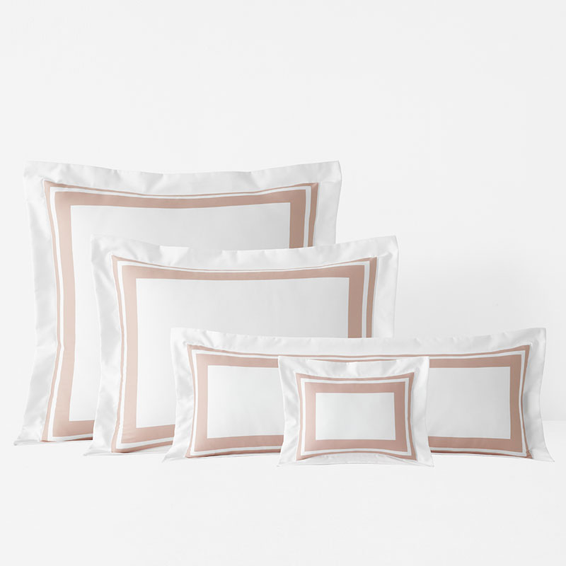Double Border Premium Smooth Supima® Cotton Wrinkle-Free Sateen Sham - Rose, Euro
