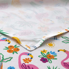 Seasonal Printed Tea Towels, Set of 2 - Flamingo and Palms