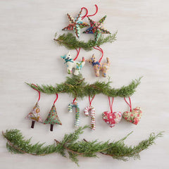 Quilted Ornaments, Set of 2 - Candy Canes