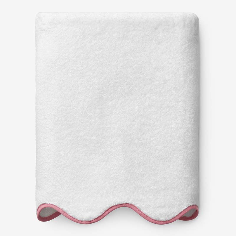 Scalloped Edge Bath Sheet - Pink