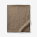 Premium Breathable Washed Linen Solid Flat Bed Sheet - Pine Bark, King/Cal King